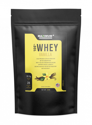 100% Whey Protein (Vanilla) - 2 lbs - 28 Servings per pack
