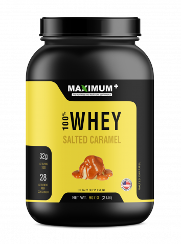 100% Whey Protein - Salted Caramel - 2 lbs - 28 Servings per pack