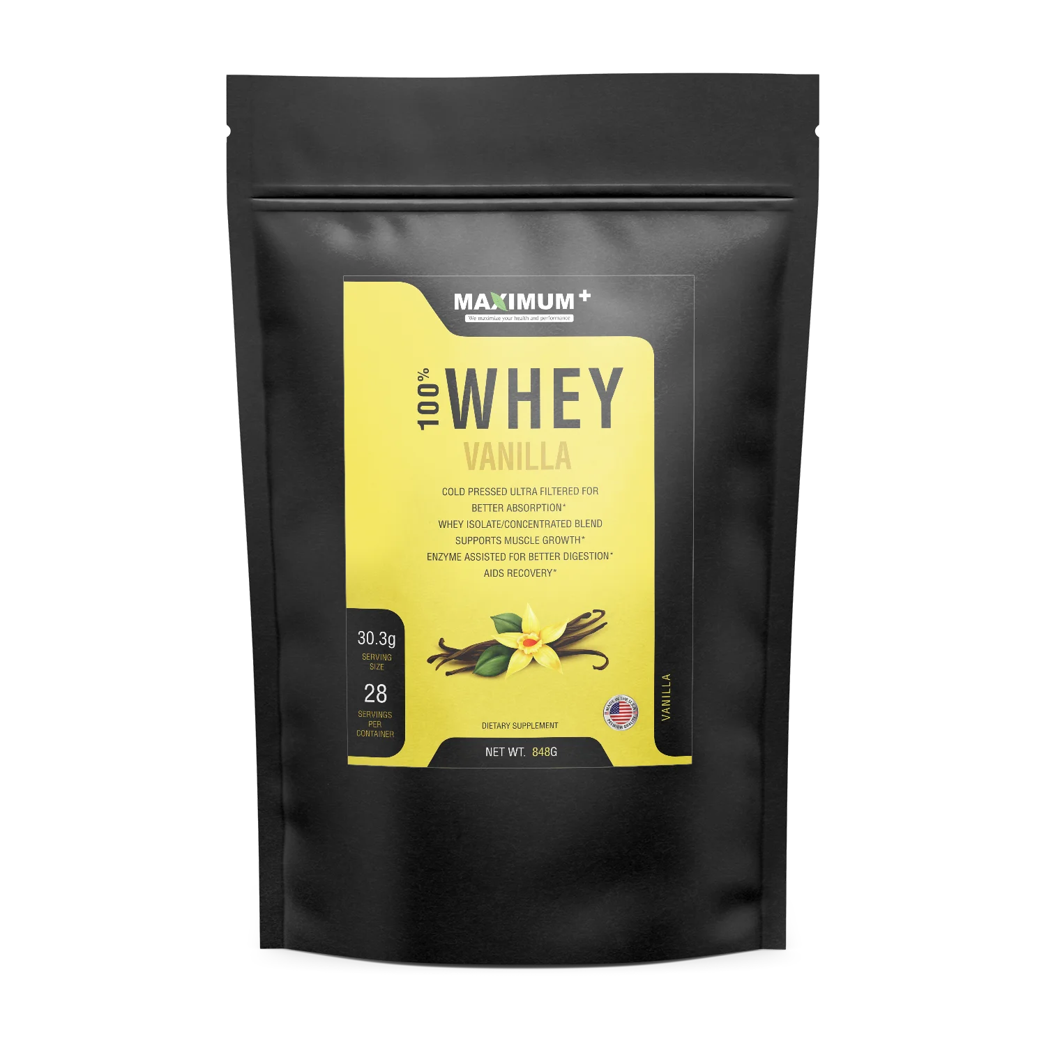 100% Whey Protein (Vanilla) – 2 lbs – 28 Servings per pack